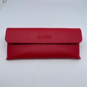 Authentic GUESS RED FLAP SUN EYE GLASSES FLAP MAGNETIC CASE